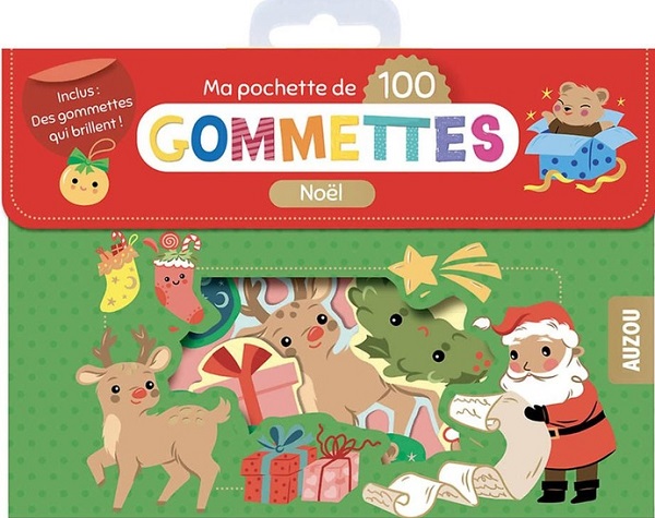 Gentuta mea cu 100 abtibilduri repozitionabile. Gommettes Craciun
