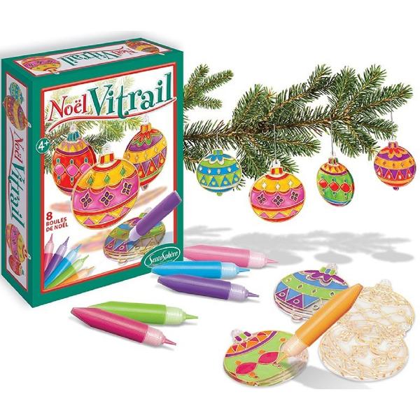 Set creativ globulete vitraliu. Noel Vitrail