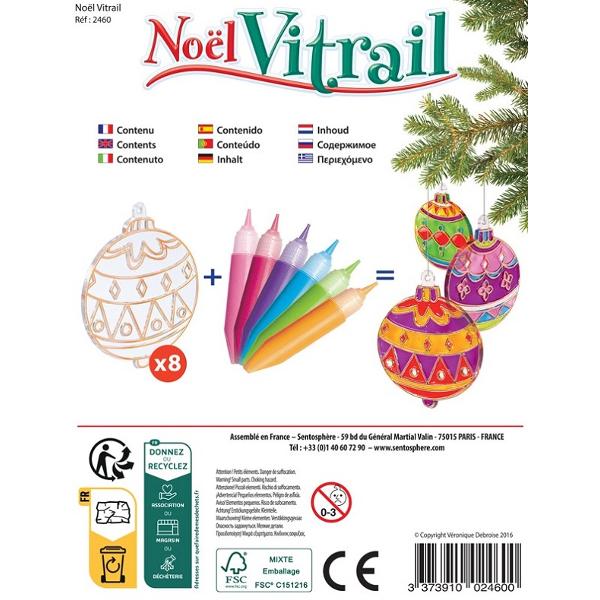 Set creativ globulete vitraliu. Noel Vitrail