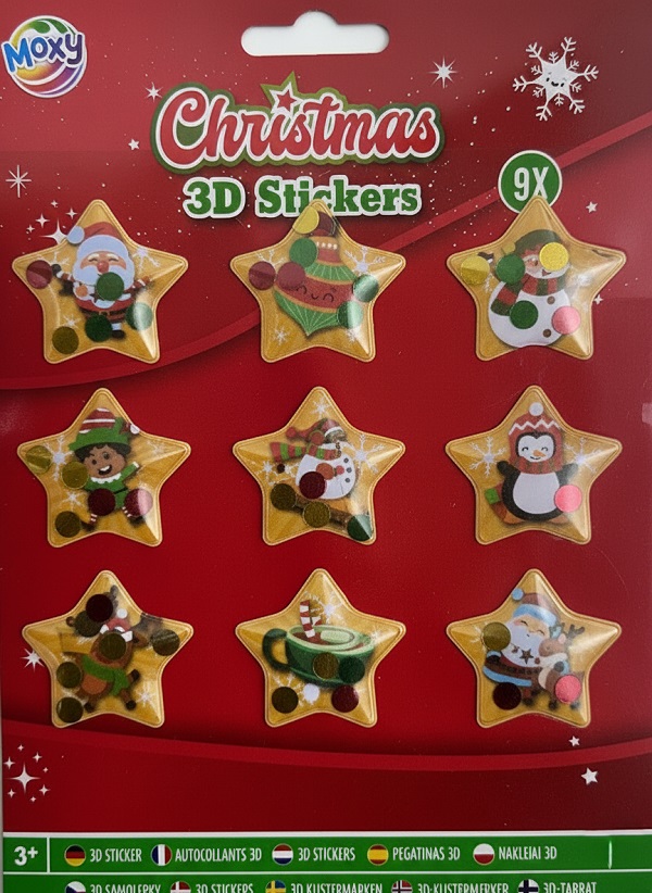 Set abtibilduri 3D: Craciun. Stelute