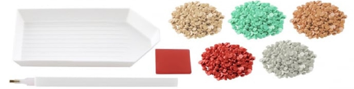 Set creativ: Felicitari brad si om de zapada. Diamond Painting Card Set