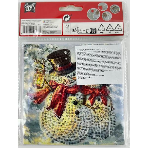 Set creativ: Felicitari brad si om de zapada. Diamond Painting Card Set