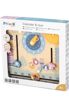 Imaginea produsului 'Calendar cu ceas din lemn'