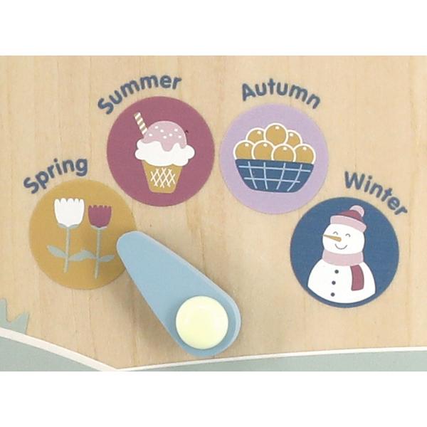 Calendar cu ceas din lemn