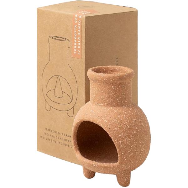 Suport lumanare si conuri parfumate. Terracotta ceramic