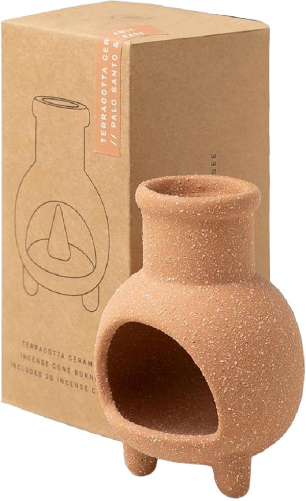 Suport lumanare si conuri parfumate. Terracotta ceramic