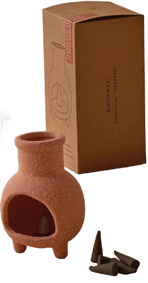 Suport lumanare si conuri parfumate. Terracotta ceramic