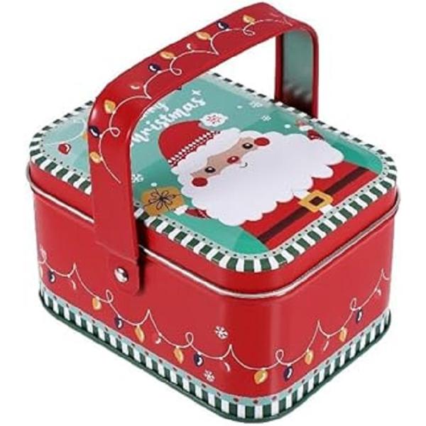 Lumanare Craciun in cutie metal verde