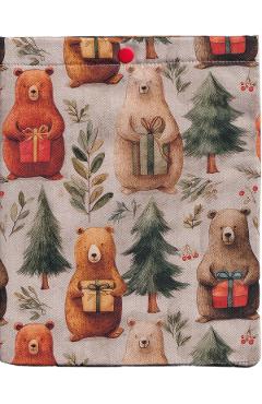 Poza produsului Husa pentru carte: Ursuleti cu cadouri
