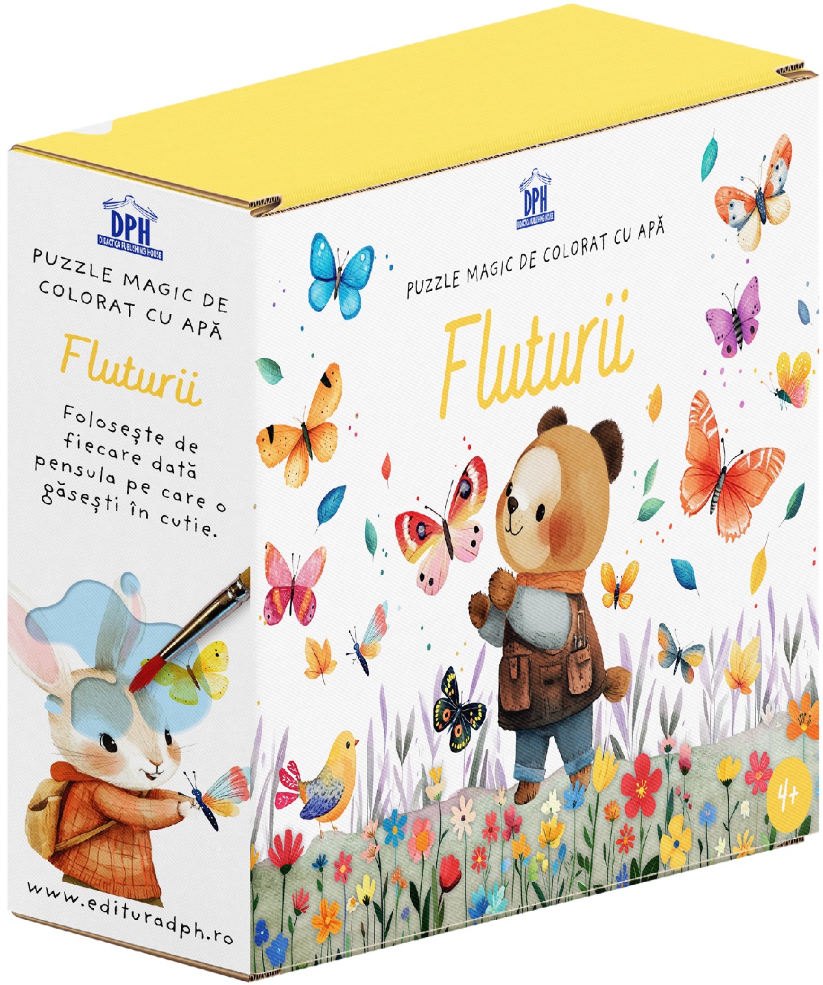 Puzzle magic de colorat cu apa: Fluturii