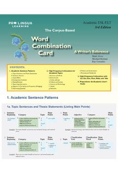 Coperta cărții 'The Word Combination Card: A Writer's Reference - Ray Gonzales'
