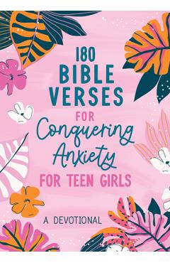 Coperta cărții '180 Bible Verses for Conquering Anxiety for Teen Girls: A Devotional - Renae Brumbaugh Green'