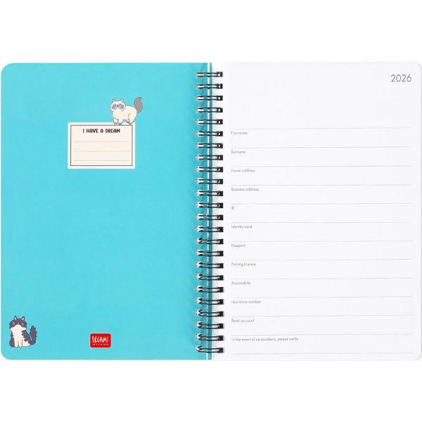 Agenda cu spirala 2026. Cats rule the World