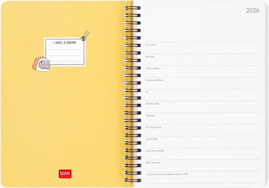 Agenda cu spirala 2026. Every day is Caturday