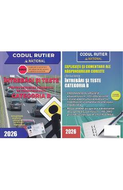 Poza produsului Pachet 2 carti: Intrebari si teste pentru obtinerea permisului de conducere auto. Categoria B Ed.2026