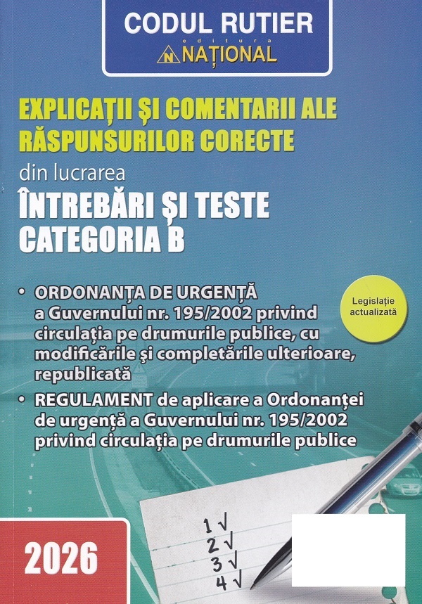 Pachet 2 carti: Intrebari si teste pentru obtinerea permisului de conducere auto. Categoria B Ed.2026
