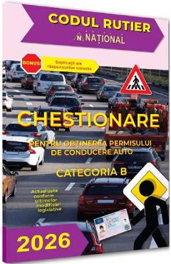 Poza produsului Chestionare pentru obtinerea permisului de conducere auto Categoria B 2026
