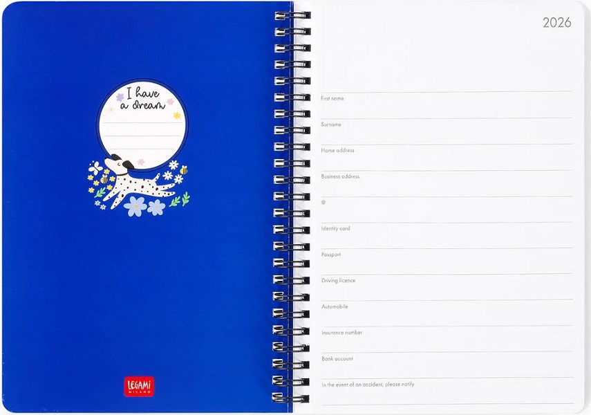 Agenda cu spirala 2026. Live lough woof