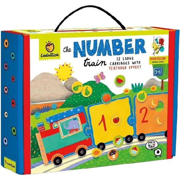 Puzzle Montessori: Trenuletul numerelor