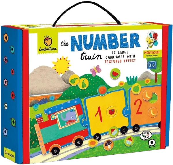 Puzzle Montessori: Trenuletul numerelor