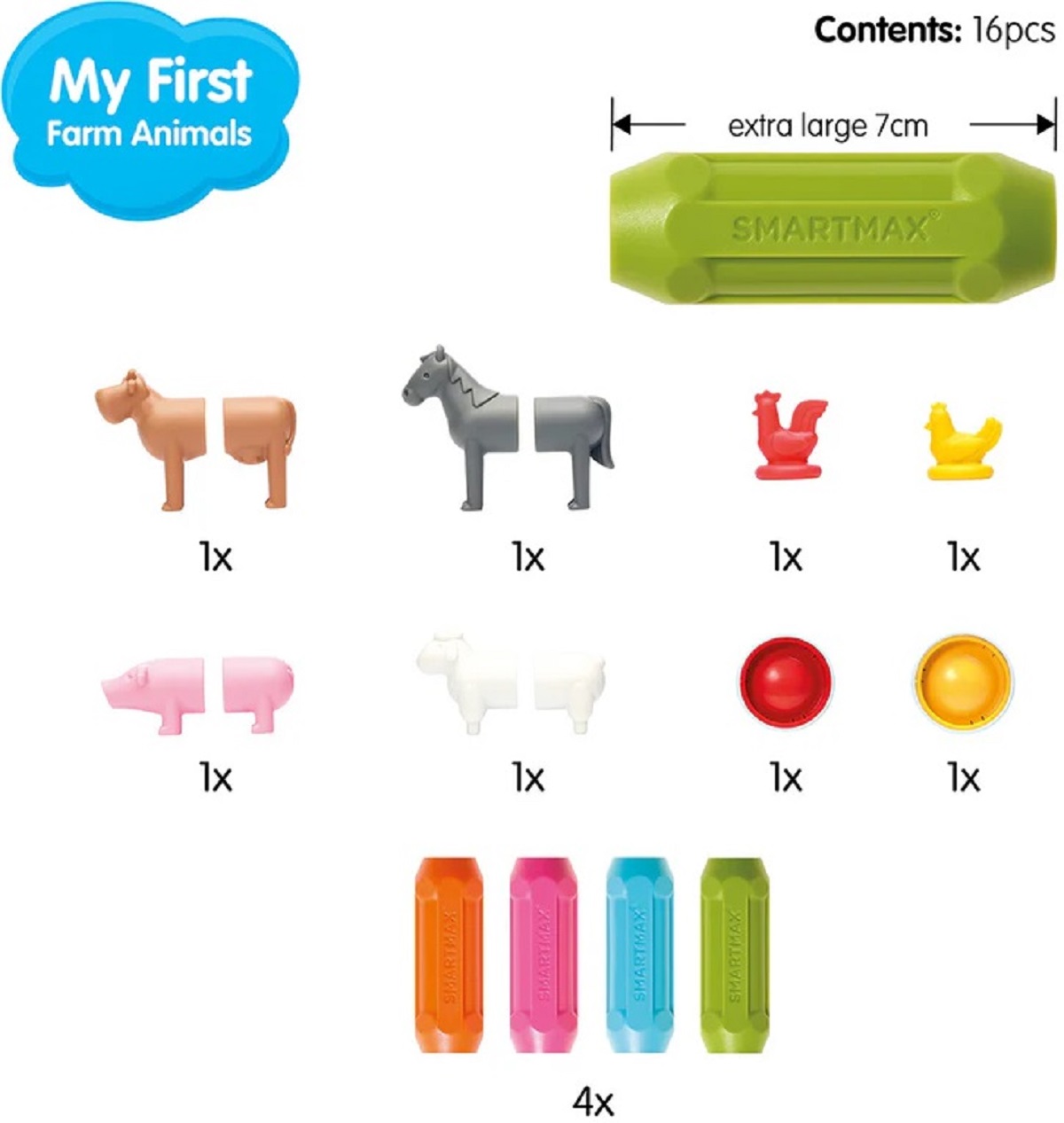 Joc magnetic Smartmax: My First Farm Animals