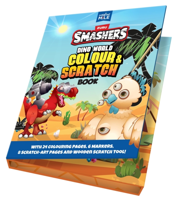 Coperta cărții 'Smashers Dino World Colour and Scratch Book -'