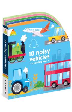 Coperta cărții '1 2 3 Count with Me 10 Noisy Vehicles - Rebecca Weerasekera'