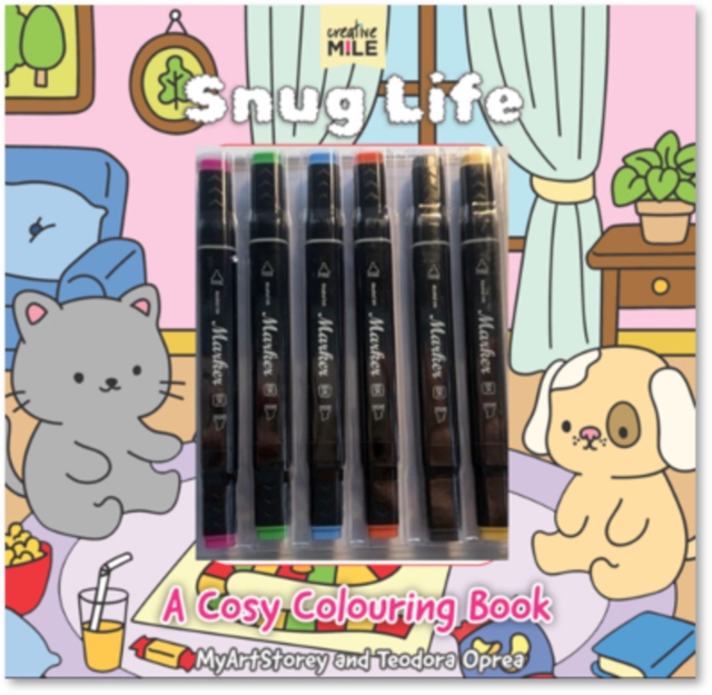 Snug Life: A Cosy Colouring Book and Markers - 