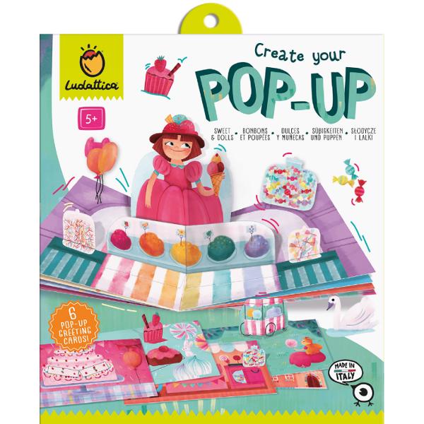 Joc creativ: Dulciuri. Creeaza prima carte Pop-Up