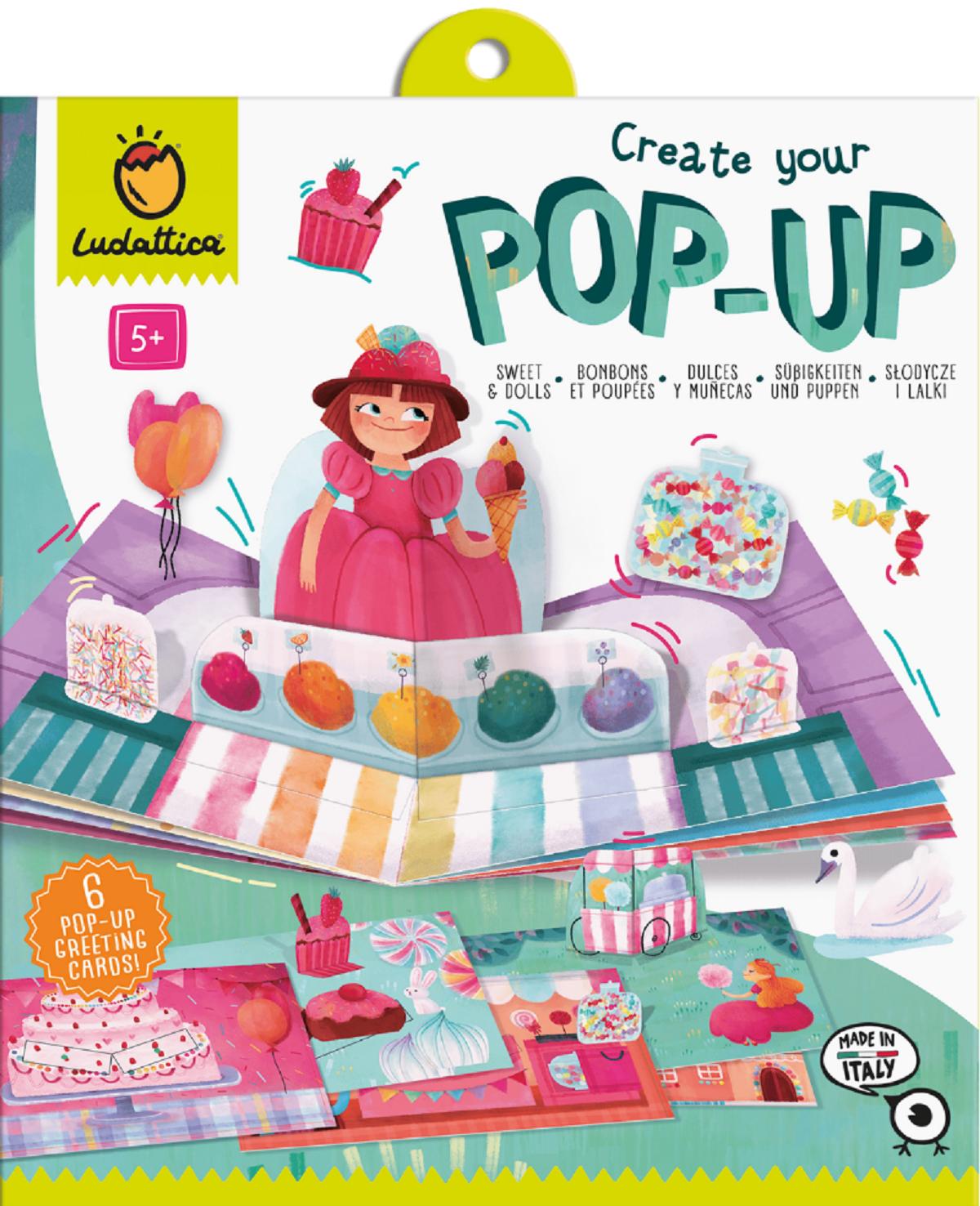 Joc creativ: Dulciuri. Creeaza prima carte Pop-Up