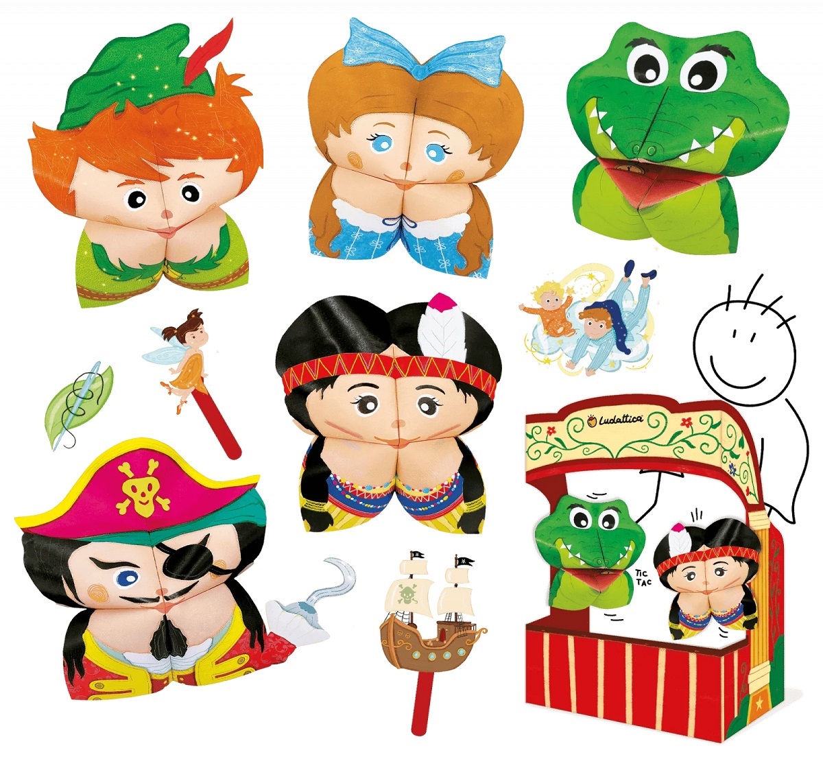 Origami. Teatru de papusi: Peter Pan