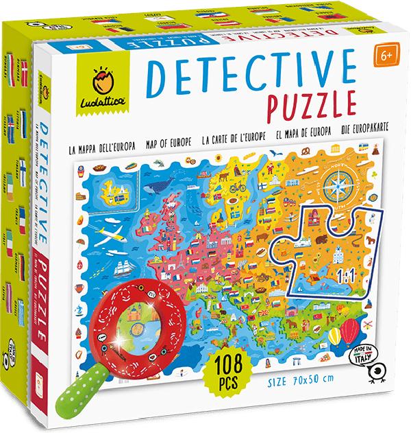 Puzzle micul detectiv. Harta Europei