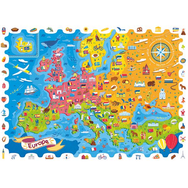 Puzzle micul detectiv. Harta Europei