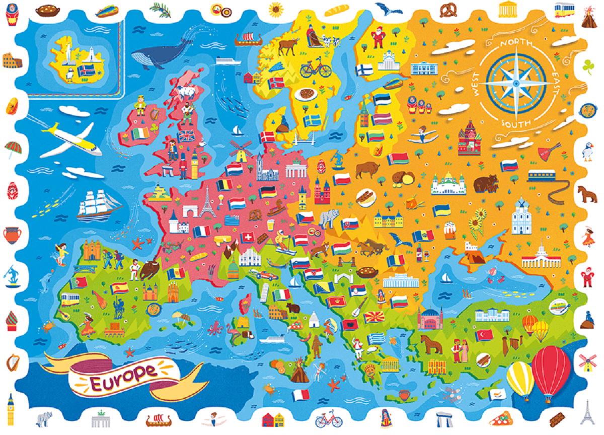 Puzzle micul detectiv. Harta Europei