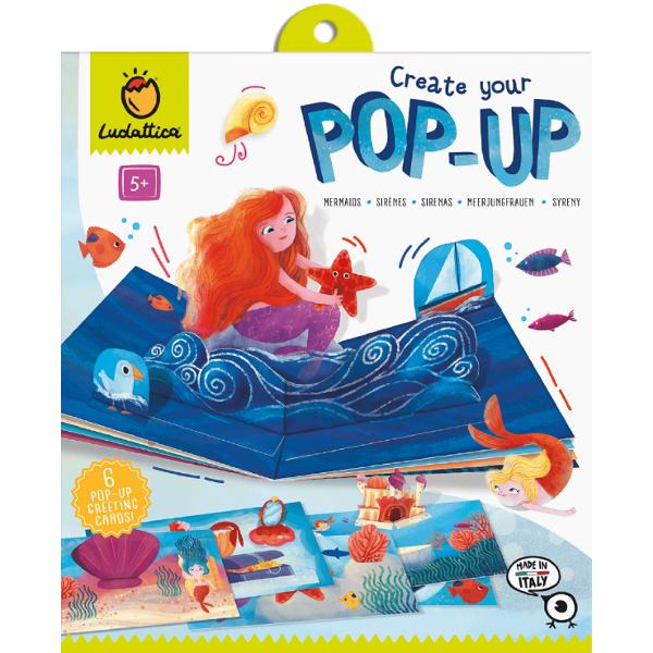 Joc creativ: Sirene. Creeaza prima carte Pop-Up