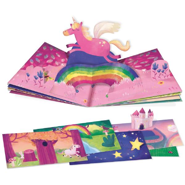 Joc creativ: Unicorni. Creeaza prima carte Pop-Up