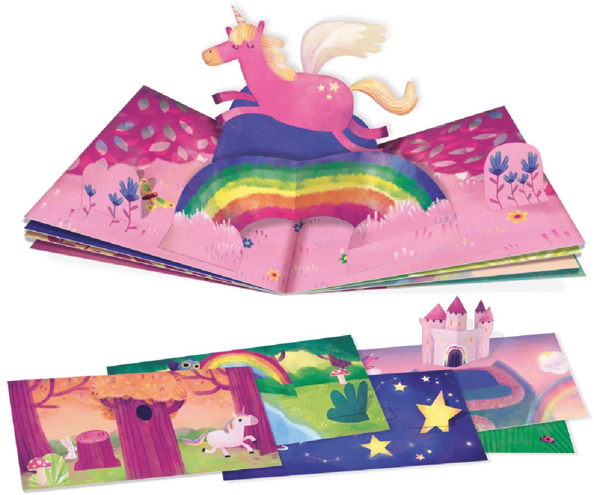 Joc creativ: Unicorni. Creeaza prima carte Pop-Up