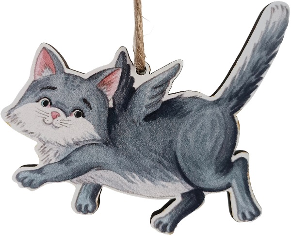 Ornament: Mata zburatoare. Gri