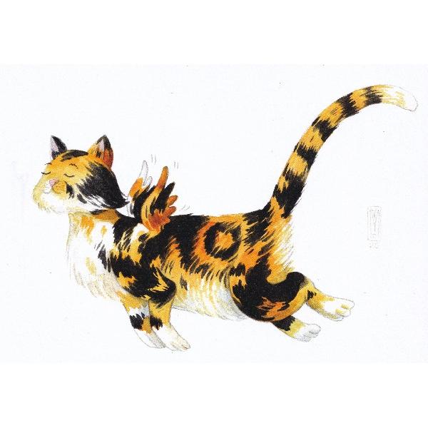 Carte postala: Mata ciprioata zburoatoare