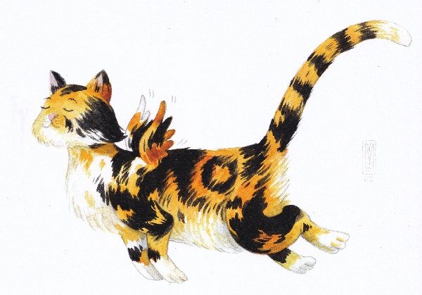 Carte postala: Mata ciprioata zburoatoare