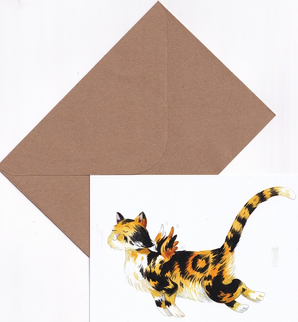 Carte postala: Mata ciprioata zburoatoare