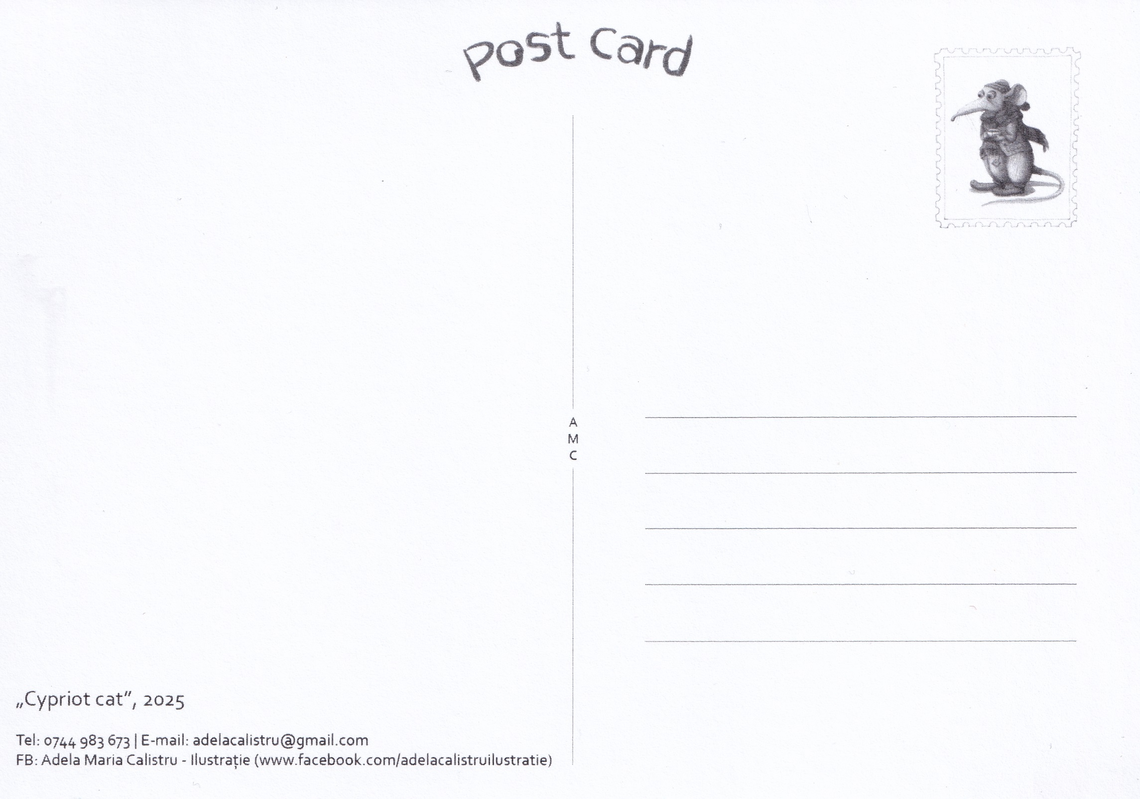 Carte postala: Mata ciprioata zburoatoare