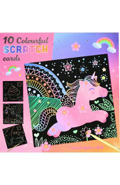 Imaginea produsului 'Planșe colorate de răzuit: Unicorn'