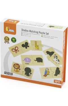 Poza produsului Set puzzle lemn: Potriveste umbra