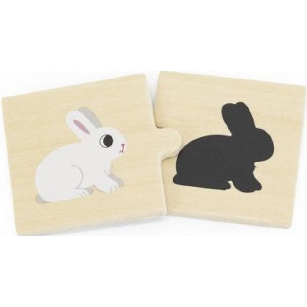 Set puzzle lemn: Potriveste umbra