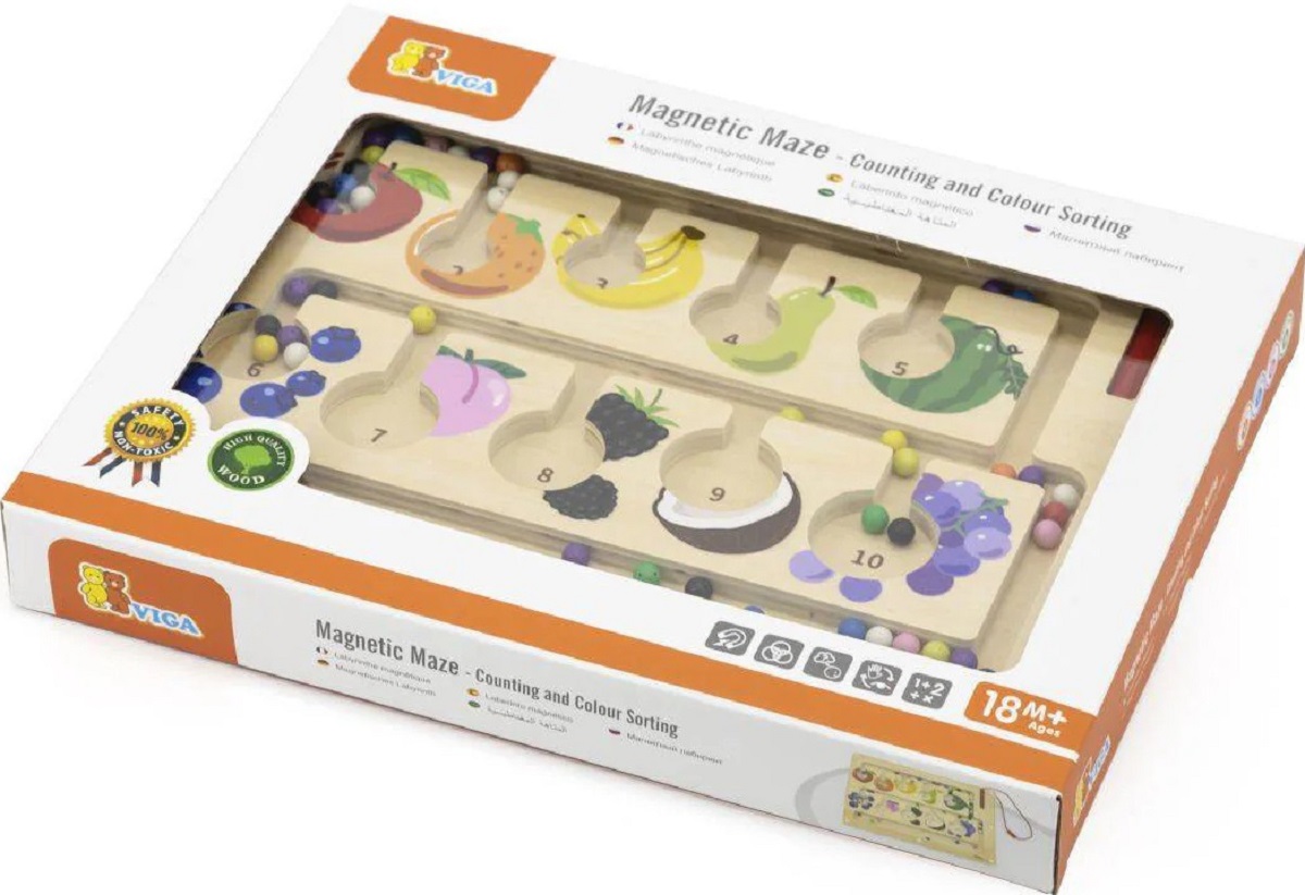 Labirint magnetic: Numara si recunoaste culoarea