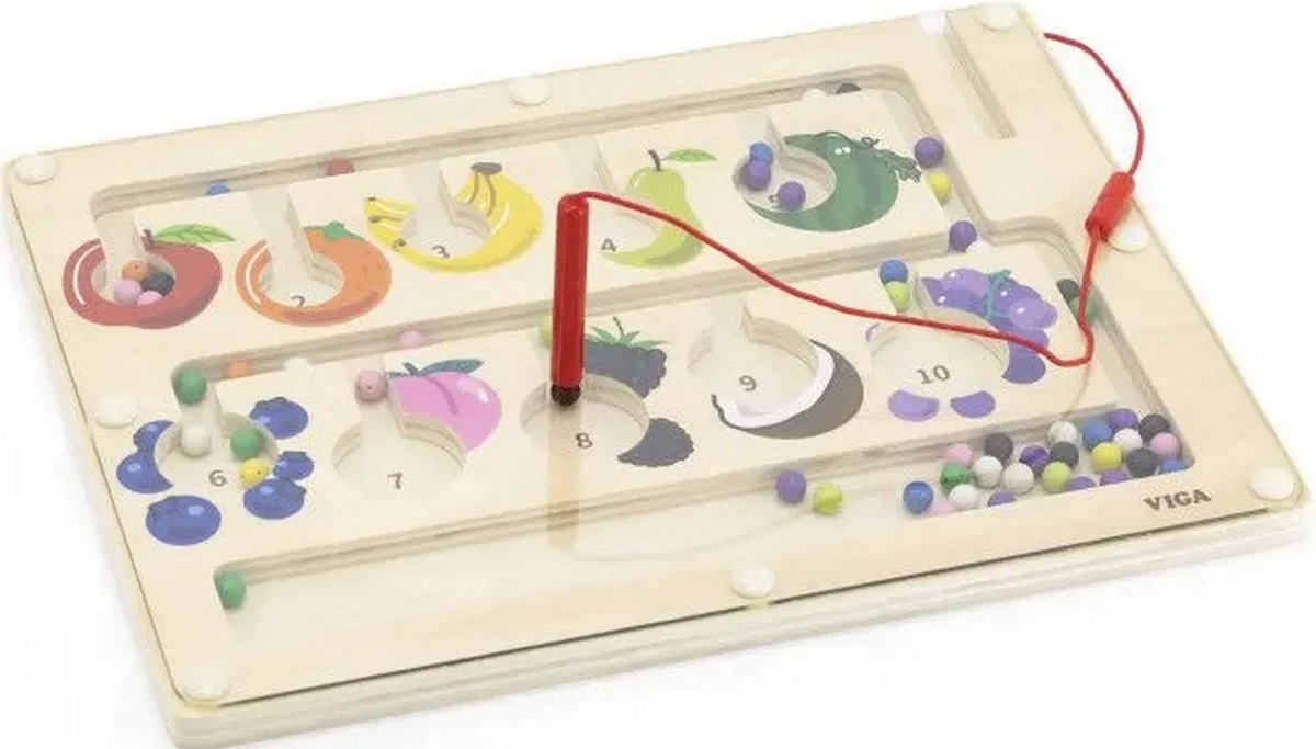 Labirint magnetic: Numara si recunoaste culoarea