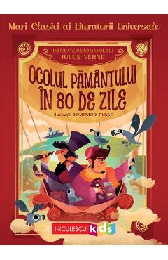 Coperta cărții 'Ocolul Pământului în 80 de zile - Jules Verne, Altea Villa'