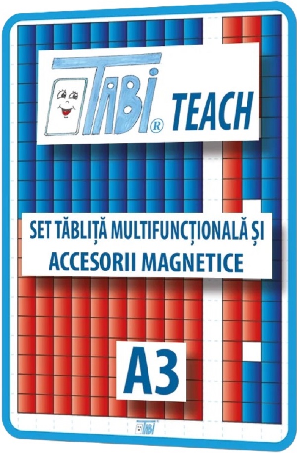Set tablita multifunctionala A3 cu accesorii magnetice. Tabi Teach