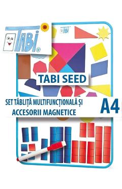 Coperta cărții 'Set tăbliță multifuncțională A4 cu accesorii magnetice. Tabi Seed'